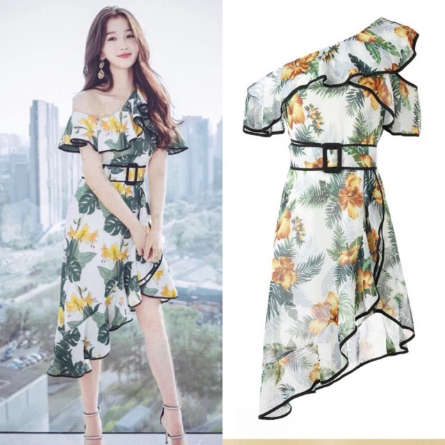 Đầm lệch vai tà chéo qccc