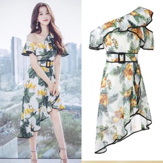 Đầm lệch vai tà chéo qccc