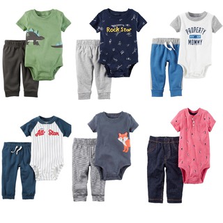 Set Áo Body Ngắn Tay Và Quần Dài Carter Cho Bé 3-24M