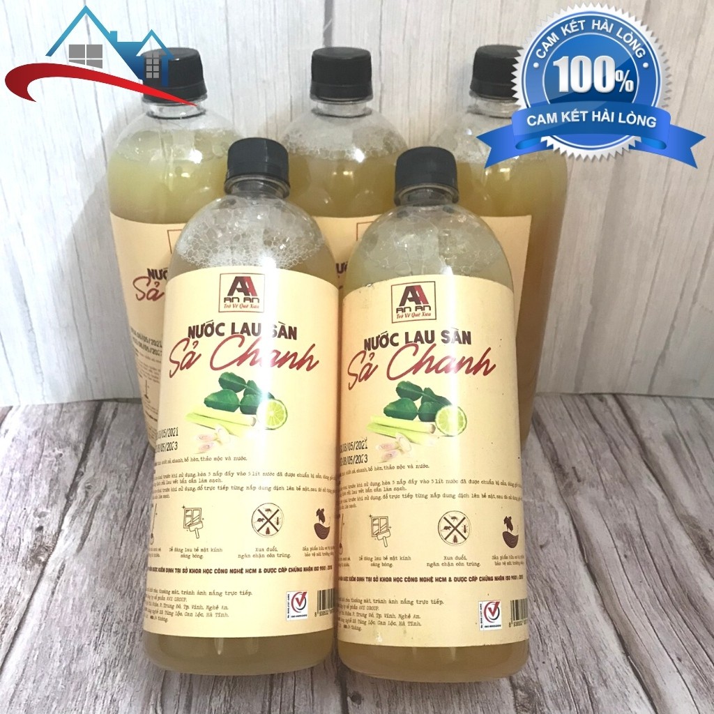 Nước lau sàn hữu cơ Sả Chanh Quế An An đậm đặc, 100% thảo mộc tự nhiên, ko gây kích ứng da, xua đuổi muỗi, côn trùng, kh