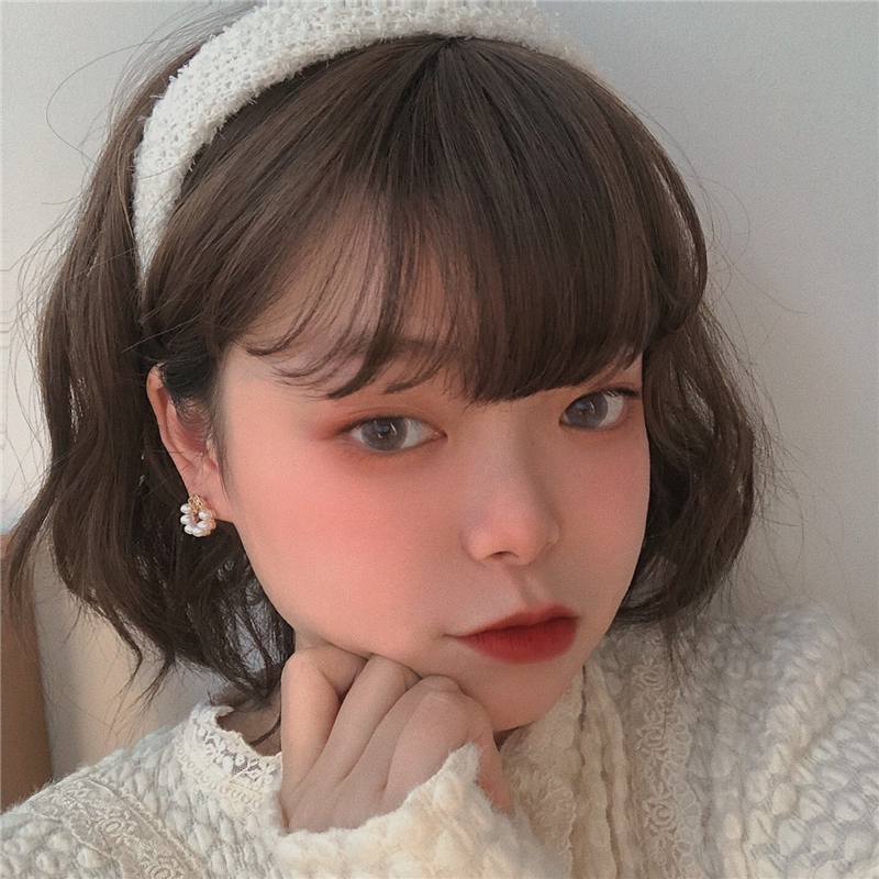 Bông Tai Thiết Kế Hoa Hồng Đính Giả Ngọc Trai Phong Cách Vintage