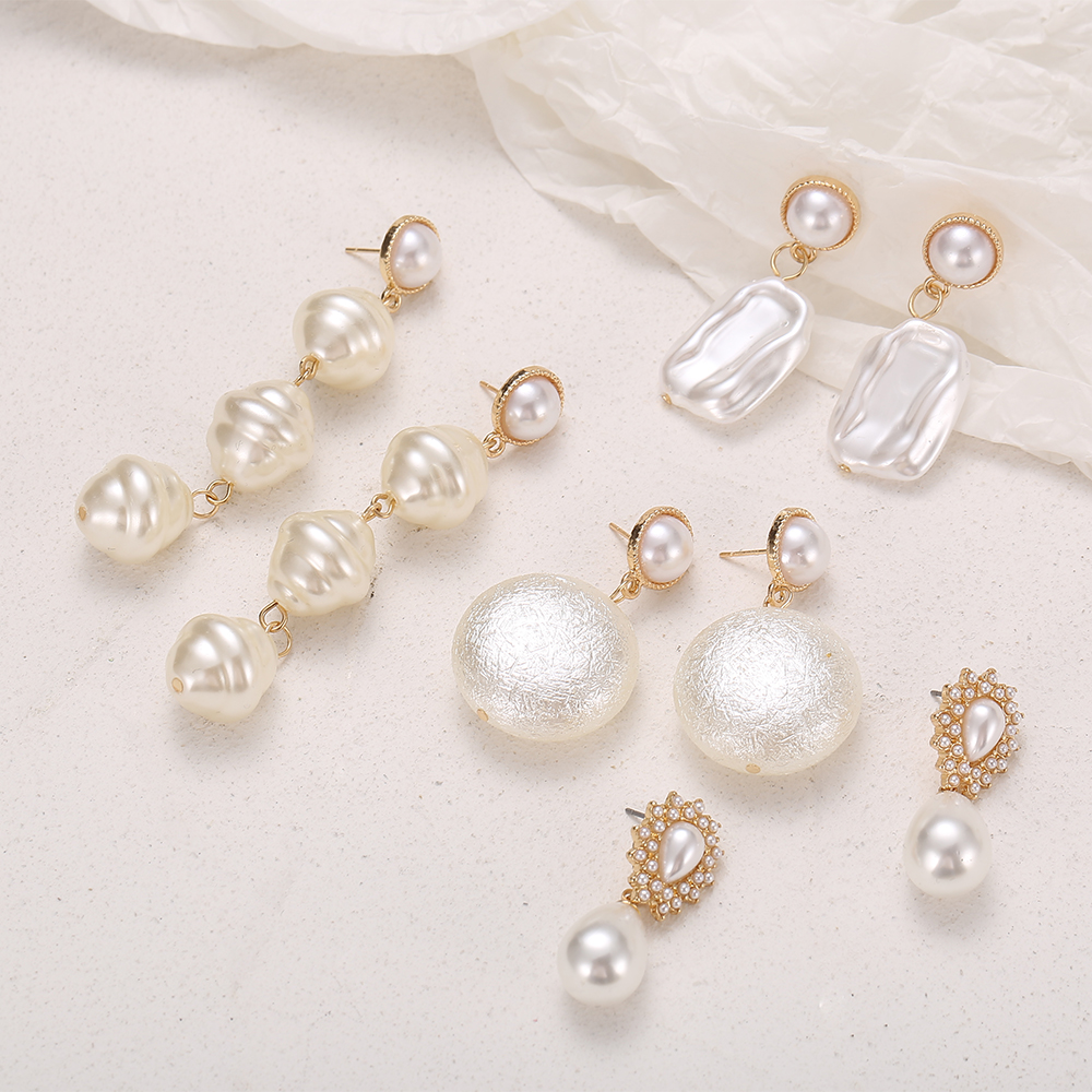 Hoa Tai Ngọc Trai Nhân Tạo Thời Trang Nhiều Mẫu