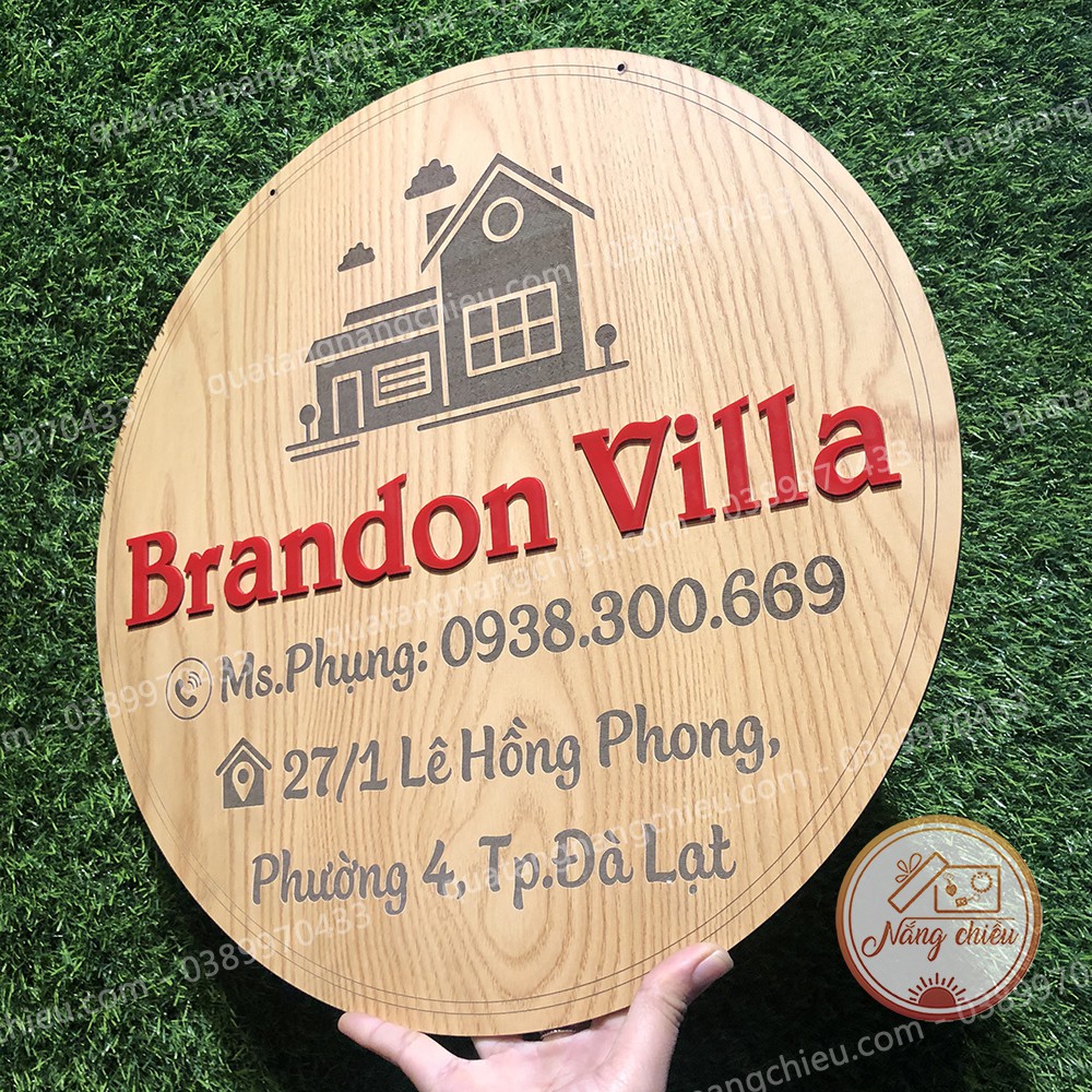 Bảng hiệu gỗ hình tròn_ Decor bảng hiệu shop theo yêu cầu_ Bảng hiệu xinh giá rẻ