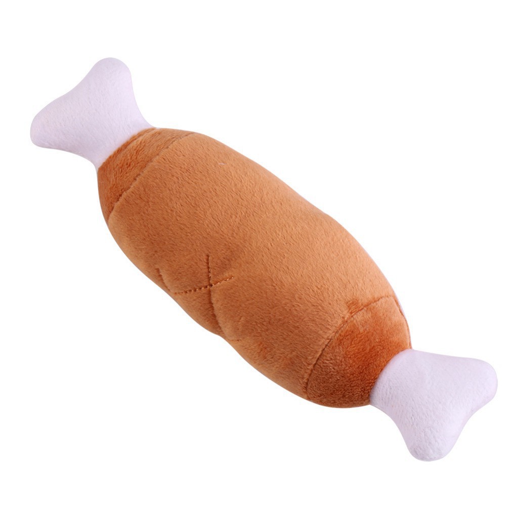 Đồ Chơi Nhồi Bông Hình Đùi Gà Phát Âm Thanh Dành Cho Thú Cưng