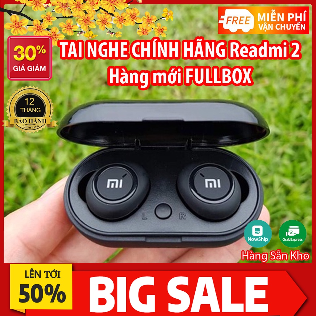 Tai Nghe Bluetooth Xiaomi 5.0-Tai Nghe Không Dây Redmi AirDots 2 Phiên bản đặc biệt ( BẢO HÀNH 6 Tháng )