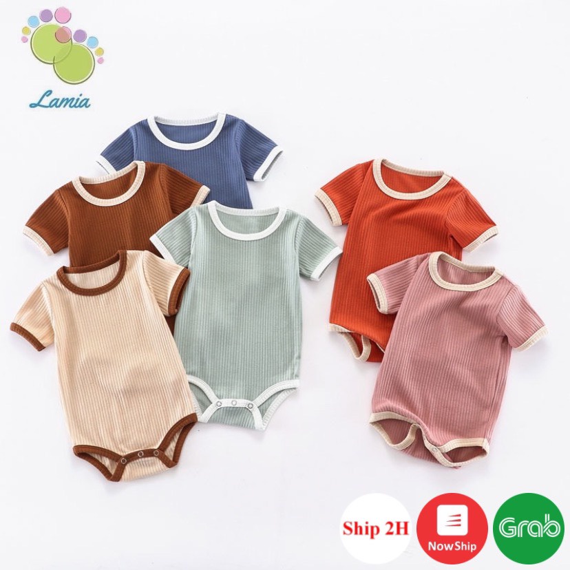 Bodysuit Có Tay Mùa Hè Phong Cách Hàn Quốc Cho Bé Trai Bé Gái