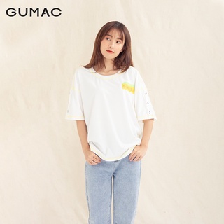 Áo thun nữ chạy chỉ in gumac ata1037 gumac