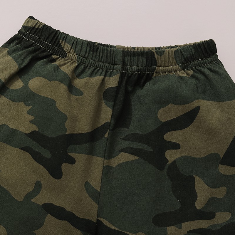 Mikrdoo Newborn Baby Boy Clothes Set Dinosaur Print Short Sleeve T-shirt Top + Camouflage Shorts Summer 2PCS Outfit