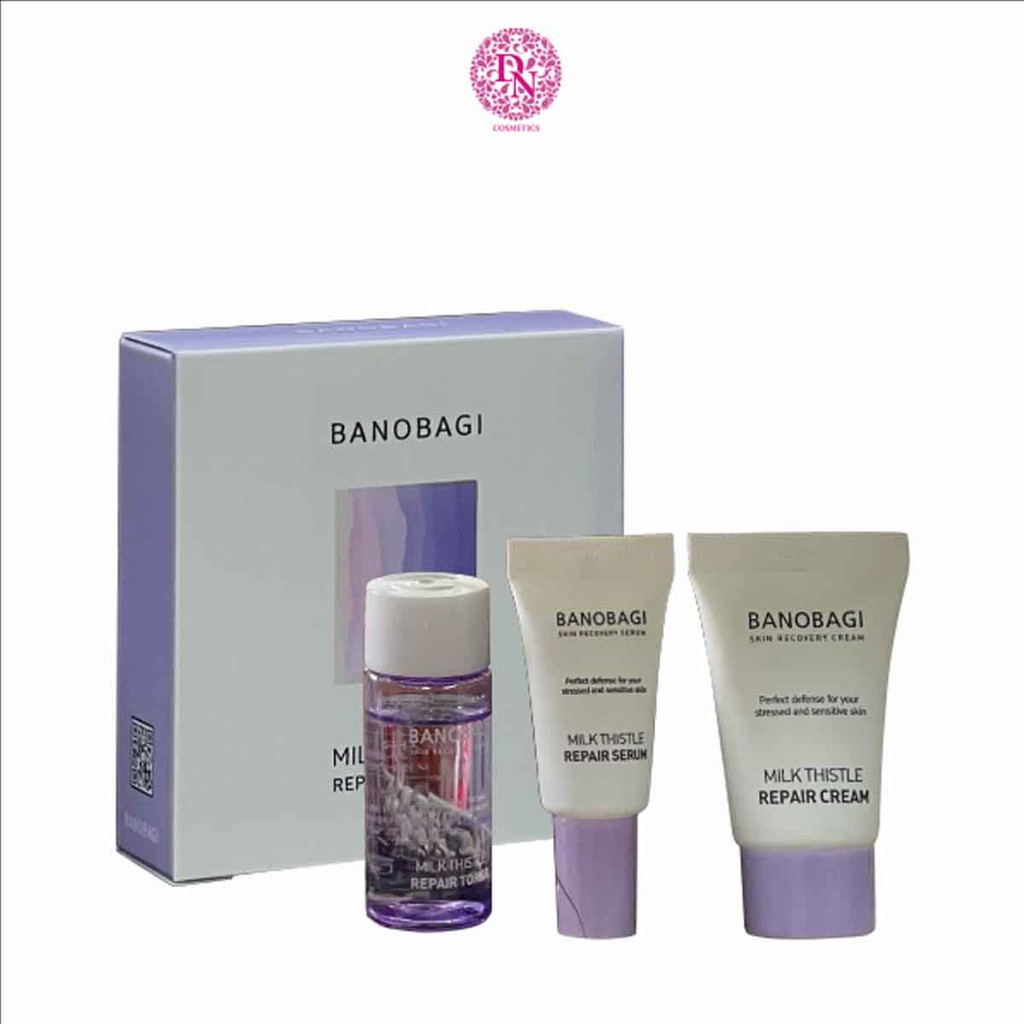 Bộ kit 3 món Banobagi Milk Thistle Repair Trial Kit (màu tím)