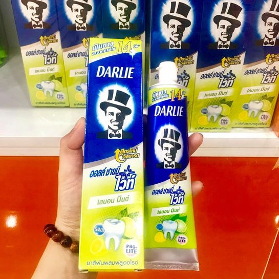Kem Đánh Răng Darlie Chanh Bạc Hà Ông Tây Đen Thái Lan - 140gr