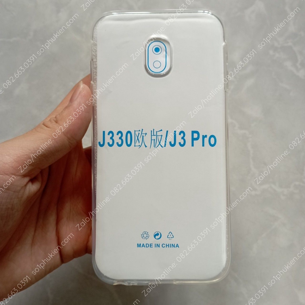 ốp lưng Samsung J3 Pro (J330) dẻo trong suốt bền đẹp