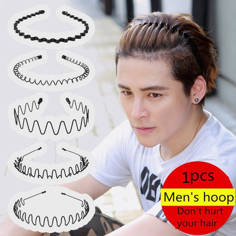 Băng đô kim loại màu đen phong cách thể thao cho nam