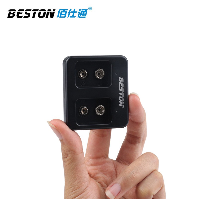 Bộ 2 Pin sạc 9V 800mAh tặng sạc hãng BESTON Pin sạc vuông 9V dung lượng cao Chuyên Mic karaoke  | Bảo hành 2 tháng