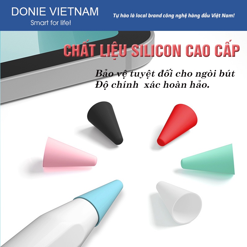 Vỏ Bọc Bảo Vệ Đầu Ngòi Bút Apple Pencil 1 2 Bằng Silicon Chống Trượt Mòn Bút Hỗ Trợ Vẽ Paperlike