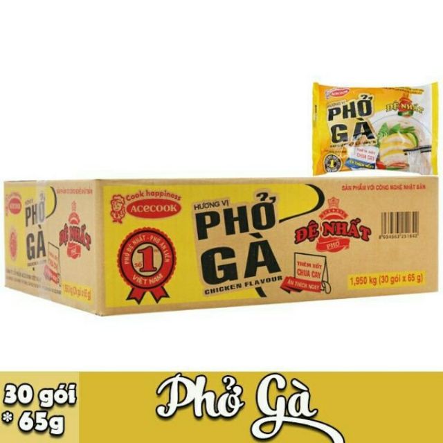 Thùng 30 gói phở gà/phở bò đệ nhất 1950g | BigBuy360 - bigbuy360.vn