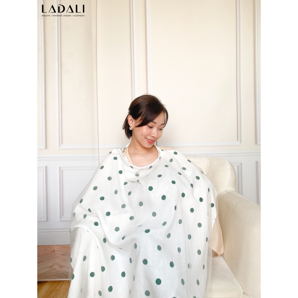 Áo choàng cho bé bú đa năng khăn che phủ xe đẩy che nắng LADALI vải cotton 100% (hàng thiết kế)