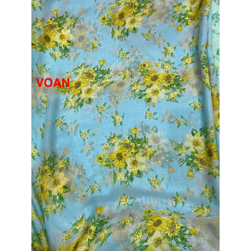 VẢI VOAN  HOA NHÍ - DÒNG VẢI THÔNG DỤNG - 1 MÉT X 1M5