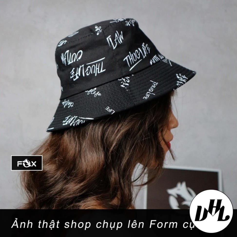 (Hàng VNXK) Nón thời trang, mũ Bucket vành tròn ThugLife vải Kaki đẹp chuẩn thời trang (Ảnh thật)