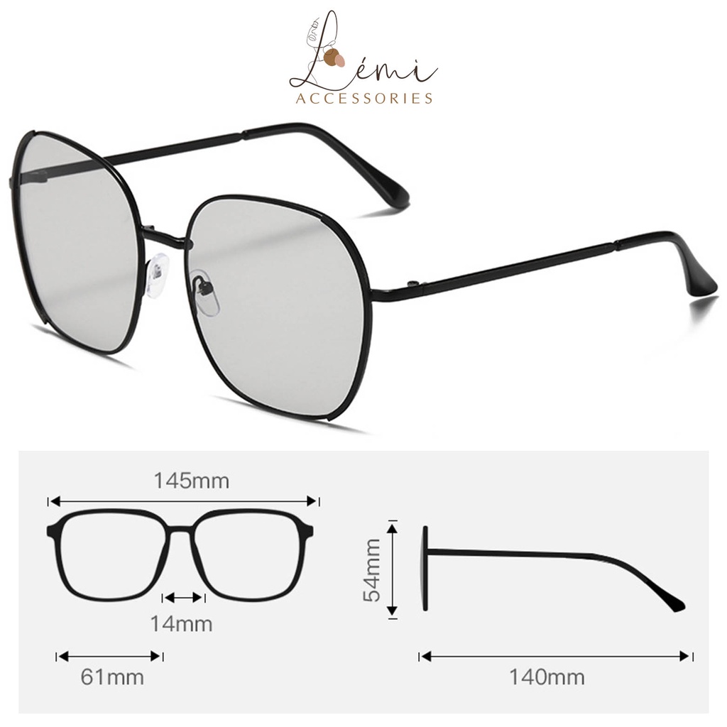 Kính râm nam nữ thời trang kính mát chống tia cực tím gọng thép thời trang Hàn Quốc Lemi accessories