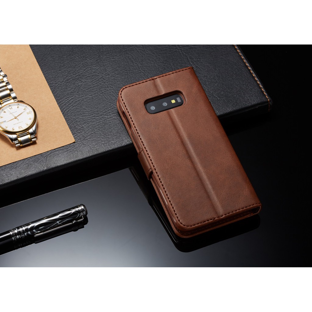 Bao da PU màu trơn sang trọng cho Samsung s10 plus s10 5G s10e | BigBuy360 - bigbuy360.vn