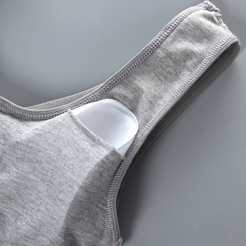Áo Ngực Cotton Mỏng Thoáng Khí Có Mút Nâng Ngực Dành Cho Nữ 8-16 Tuổi