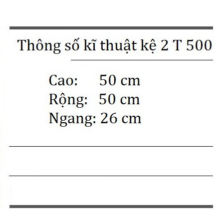 KỆ GỖ GIÀY DÉP 2 TẦNG DÀI 50cm - 2T500