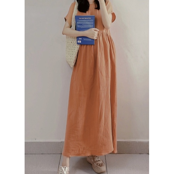 Đầm xô muslin ( có hoạ tiết mới)