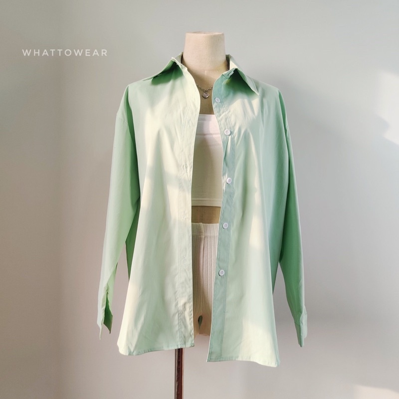 Sơ mi nữ oversized chất kate thoáng nhẹ
