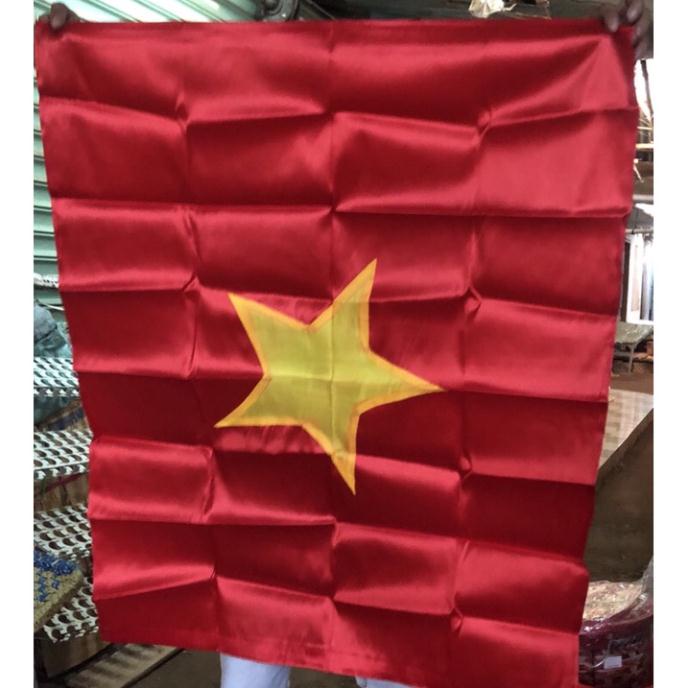 Cờ Việt nam cờ đỏ sao vàng vải phi bóng 70cm x 90cm