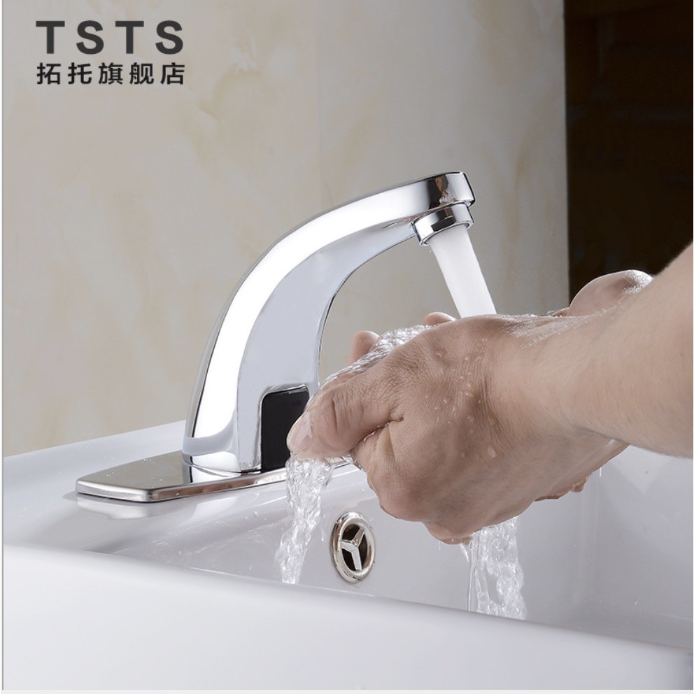 Vòi lavabo cảm ứng xả nước tự động 220v Automatic Faucet - Sử dụng được cả khi cúp điện - Toro House 😍🥰
