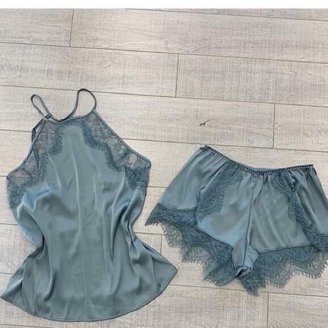 Bộ ngủ yếm lụa viền ren hót hít hàng qc cao cấp ( sẵn sll ) | BigBuy360 - bigbuy360.vn