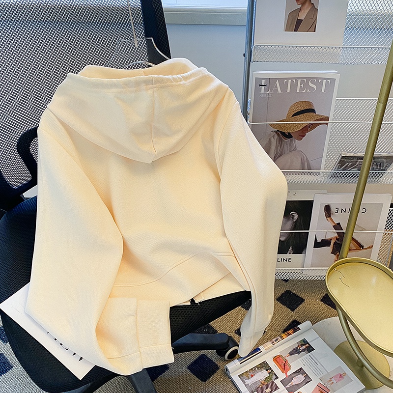 SUXI Áo Khoác Nữ Dài Tay Có Nón Khóa Kéo Thời Trang