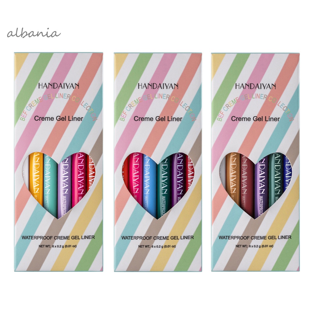 Bút kẻ mắt dạng gel chống nước 6 màu thời trang cho nữ | BigBuy360 - bigbuy360.vn