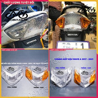 Combo nắp đèn hậu trắng + nắp xinhan wave a 2006 - 2021 , wave s 100 , rs 100 , wave 50cc