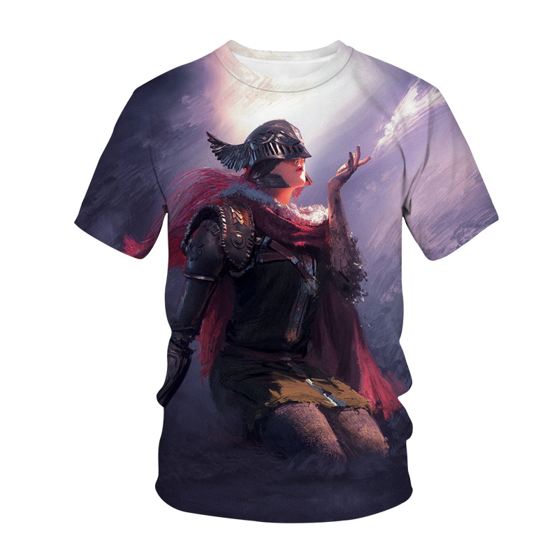 Áo Thun Tay Ngắn In Hình Game Elden Ring 3D Cá Tính Cho Nam Nữ