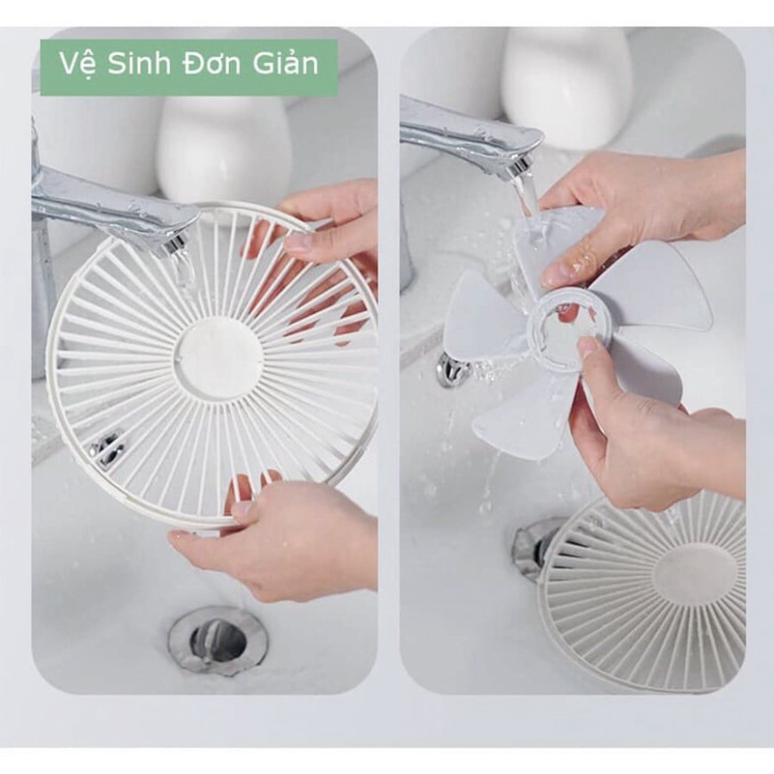 Quạt tích điện gấp gọn đa năng pin 7200mAh 4 chế độ gió siêu bền thời gian sử dụng lến tới 12h
