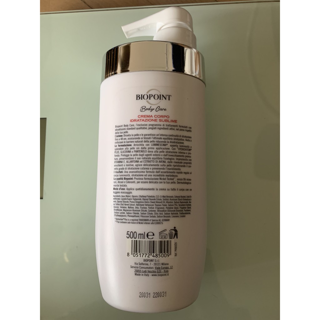 Kem dưỡng body - Biopoint body care- lotion dưỡng ẩm- phục hồi- mềm mại - Italy