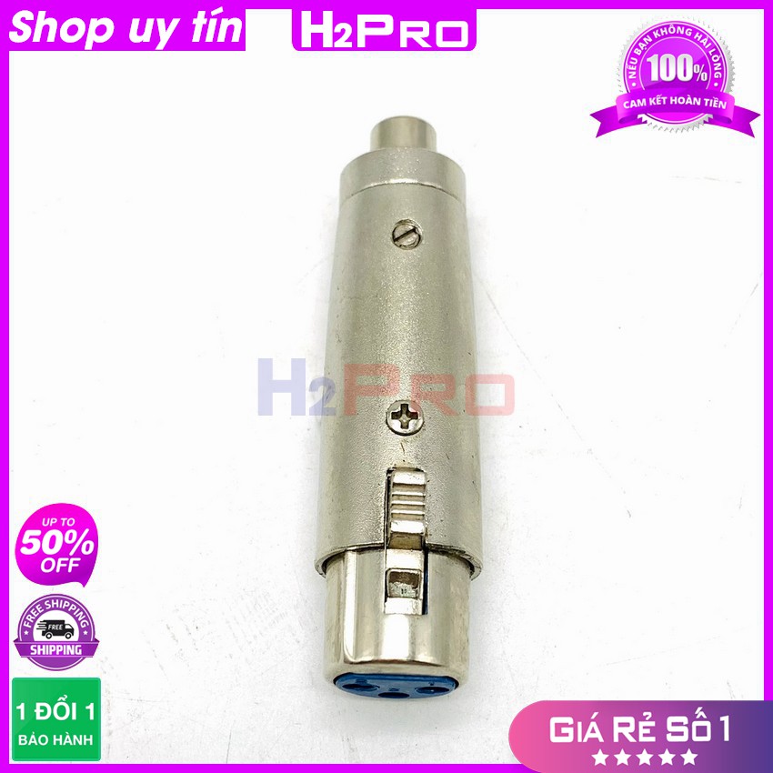 1 Jack Canon Đực Ra Av, 1 Giắc Canon Cái Ra Av Hoa Sen Cao Cấp, Chống Nhiễu, Truyền Tín Hiệu Tốt -H2Pro Audio