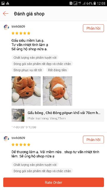 Gấu Bông ,Chó bông pitpun 60cm hàn