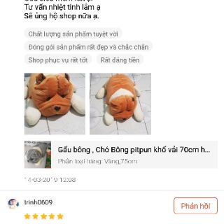 Gấu Bông ,Chó bông pitpun 60cm hàn