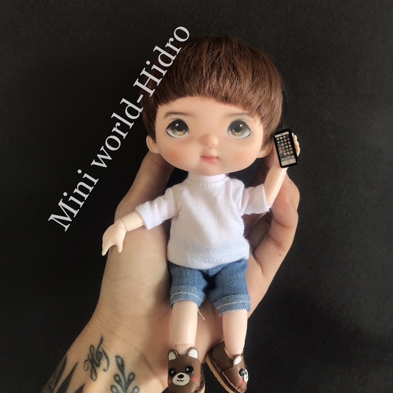 Điện thoại mini tí hon mô hình dùng trang trí nhà búp bê tỉ lệ 1/8, 1/12