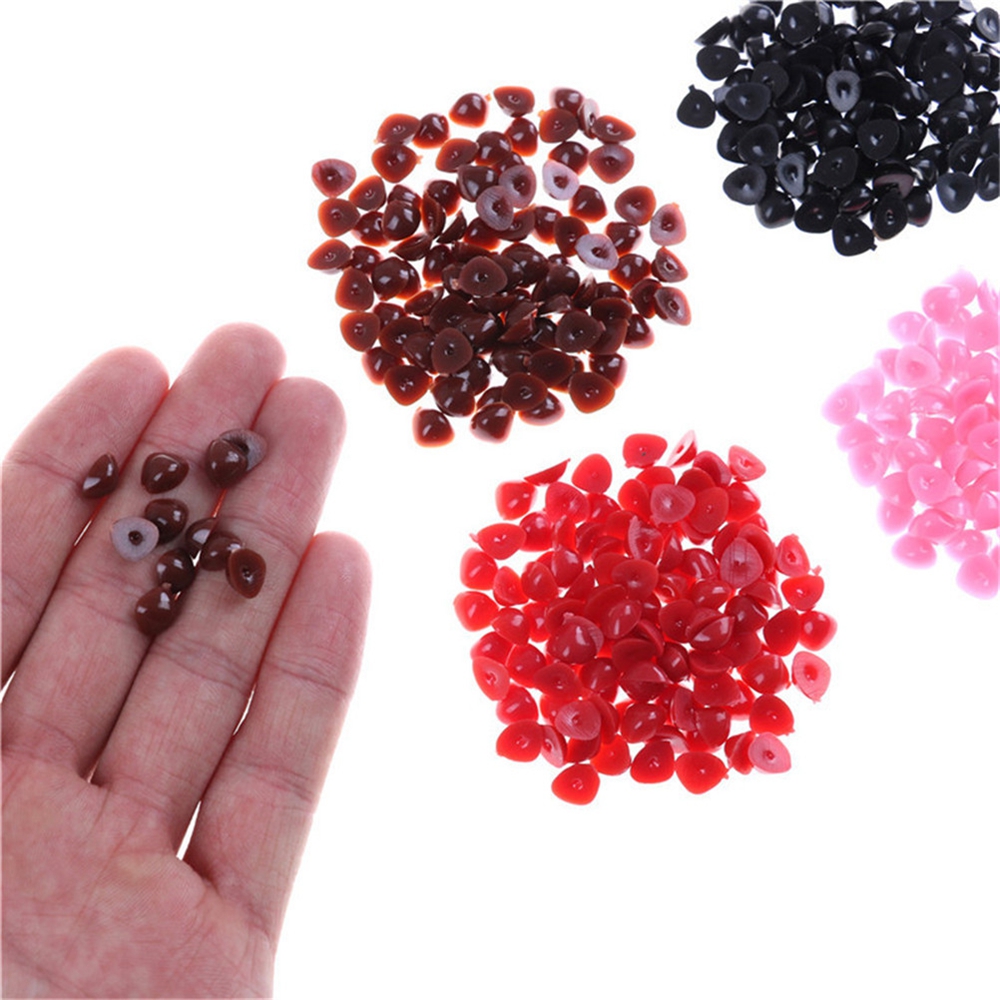 Set 100 Nút Nhựa Hình Tam Giác/Tam Giác Nhiều Màu Làm Búp Bê/ Búp Bê DIY