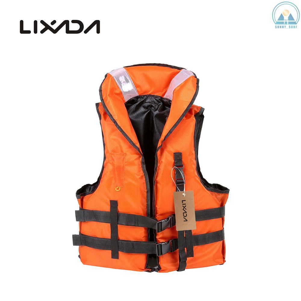 Sunny☀ Lixada Professional Polyester Adult Safety Life Jacket Survival Vest Swimming Boating Drifting with Emergency Whistle