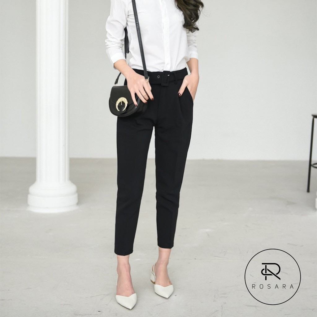 Quần baggy công sở có đai lưng Rosara phụ kiện M2 | BigBuy360 - bigbuy360.vn