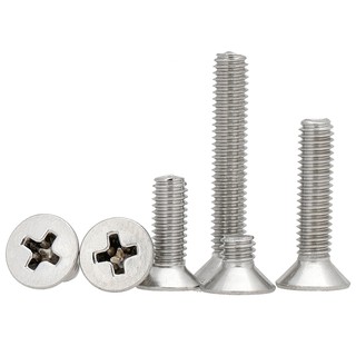 Bu lông đầu bằng m4, inox 304, 10 cái