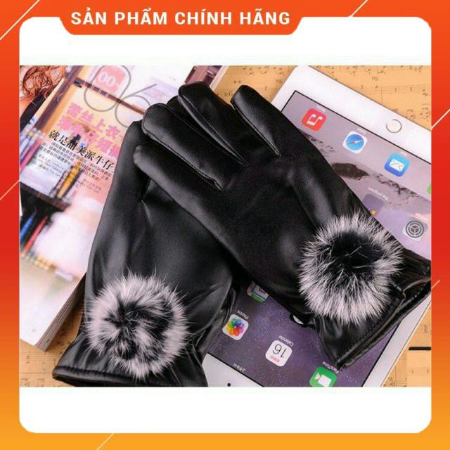 [HÀNG SIÊU TỐT] Sale 3 đôi găng tay da cảm ứng 10 ngón nam nữ