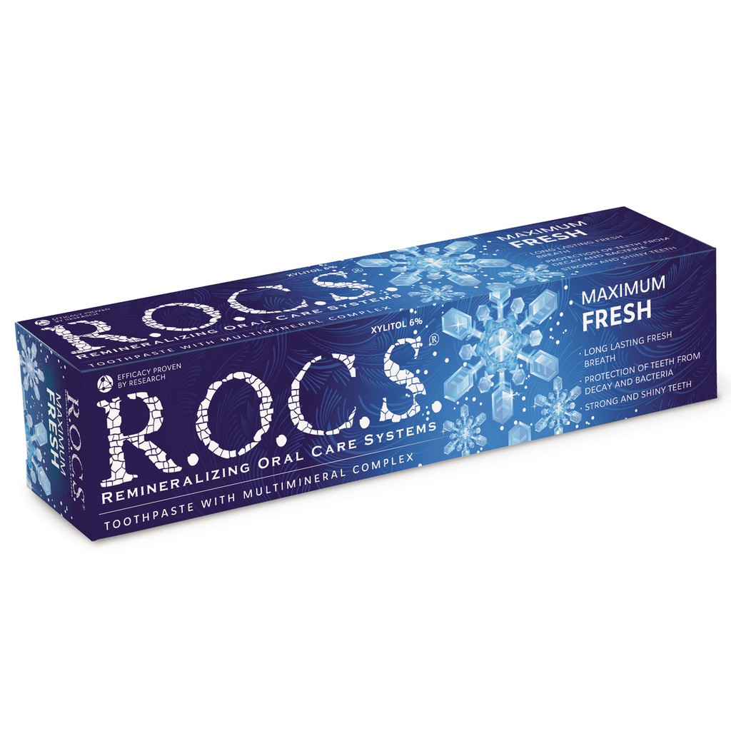 Kem đánh răng ROCS. người lớn, tươi mát tối đa Maximum Fresh 94g
