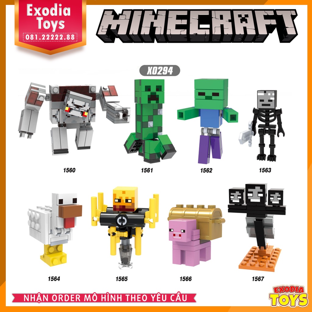 Xếp hình Minifigure nhân vật trò chơi My World Minecraft - Đồ Chơi Lắp Ghép Sáng Tạo - XINH X0294