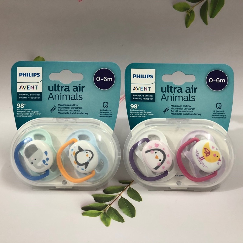 Ti Giả Avent Ultra Air siêu mềm sz 0-6m, 6-18m.