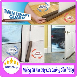 Combo 2 Miếng bịt kín đáy cửa ra vào và cửa sổ cách âm chống gió lùa Ron chặn khe cửa chống côn trùng ngăn tiếng ồn chắn